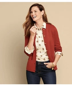 Talbots MERINO BLEND MILITARY SWEATER JACKE Rost Gr. S - Bild 1 von 8