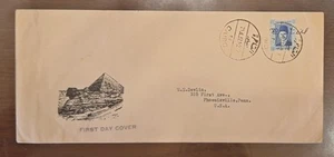 Egypt - 1937 Farouk Civil 20 Mil on a Coronation cover FDC - Picture 1 of 2