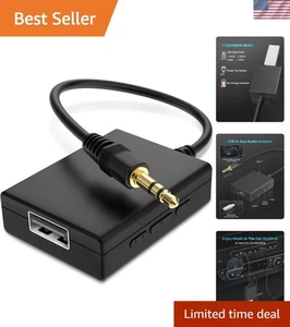 Adaptateur 3,5 mm mâle vers USB femelle - Profitez de la musique en déplacement dans votre véhicule - Photo 1 sur 12