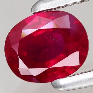  0.46ct Oval 5x4.2mm Natural Heated Pinkish Red Burmese Ruby Precious!Gemstone - Picture 1 of 4
