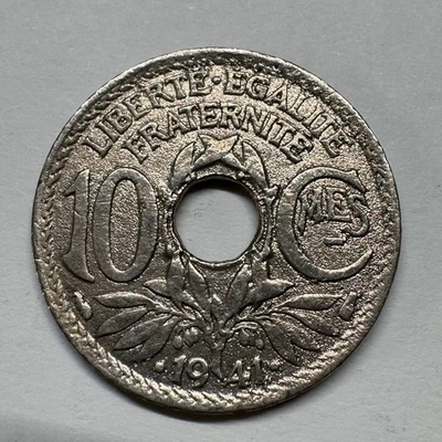 1941 France 10 Centimes - Coins #C-060 - Image 1 of 2