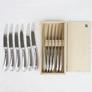 WMF Bukkshead Steak Knifes in Silver-Tone With Polished Finish - Set of 12 - Picture 1 of 15