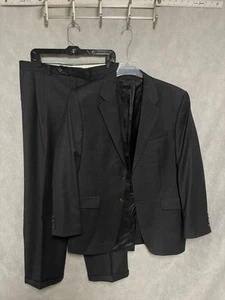 Ralph Lauren Suit Men 40L Gray 2B Glen Plaid Flannel Wool Career 33X31 Pant Luxe - Picture 1 of 22