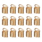 200Pcs Coil Cord Ends, 5.5x9mm Iron Spring Tube Cap Clasps Light Golden