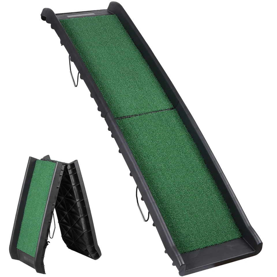 61" Folding Dog Ramp for Cars Trucks SUVs Pet Ramps Non-Slip Stairs Step Ladder - Image 1 of 4