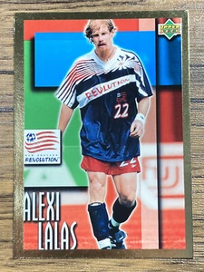 Upper Deck Bandai MLS Gold Card 1997 #33 Alexi Lalas New England Revolution - Picture 1 of 11