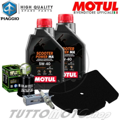 MOTUL - HIFLO - NGK Tagliando PIAGGIO Vespa 300 GTS Super 2009 2010 2011 Olio Motul + Filtri Candela