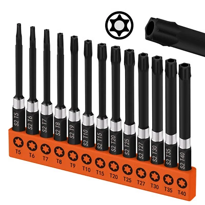 HORUSDY 13PC Torx Screwdriver Bit Set Magnetic Impact 3" Security Tamper Proof - Image 1 of 4