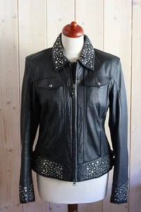 Harley-Davidson Damen Lederjacke Bling Gr. M mit Nieten - Bild 1 von 8