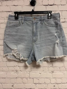 Universal Thread 12R blau kurvig höchste Distressed Stretch Jeans Shorts - Bild 1 von 11