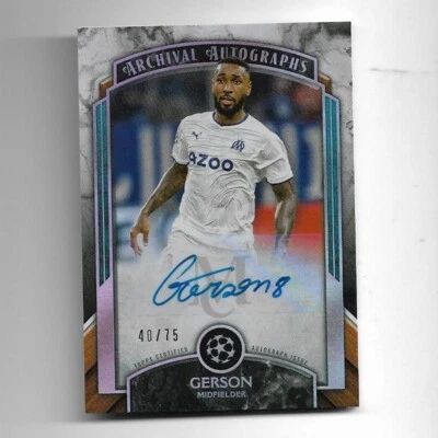 2022-23 Topps Champions League Museum Auto Card : Gerson #40/75 - Image 1 of 2