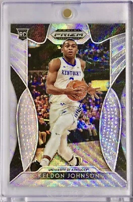 2019-20 Panini Keldon Johnson Silver Prizm Blue Wave Rookie RC /299 SSP Spurs📈 - Image 1 of 3