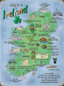 Letrero grande de acero Qué hacer en Irlanda 400 mm x 300 mm (og)  - Imagen 1 de 1