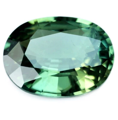 Certified Natural Green Sapphire 0.68ct VS Clarity Madagascar Oval 6.30x4.69 mm - Image 1 of 3