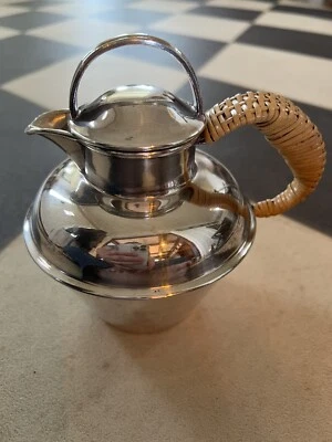 古董谢菲尔德根西岛水壶带柳条/手杖手柄 — 第 1/4 张图片