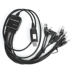 8 in 1 Radio Programming Cable For Baofeng Motorola Kenwood HYT Walkie Talkie - Picture 1 of 11