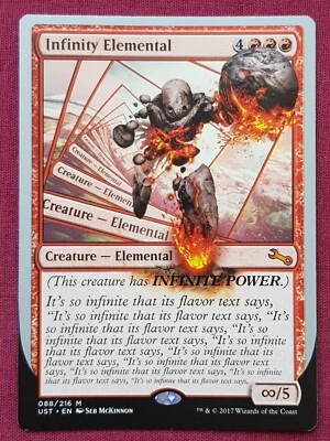 Magic The Gathering UNSTABLE INFINITY ELEMENTAL red card MTG - Image 1 of 2
