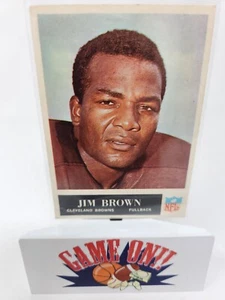 1965 Philadelphia #31 Jim Brown HOF Cleveland Browns Poor / Piega sc - Foto 1 di 7