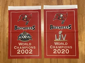 Tampa Bay Buccaneers NFL Super Bowl Champions Banner/Flag Set 18.5” x 12” - Picture 1 of 3