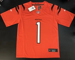 Camiseta deportiva 2XL Ja’Marr Chase #1 Vapor FUSE naranja calidad élite Cincinnati Bengals - Imagen 1 de 9