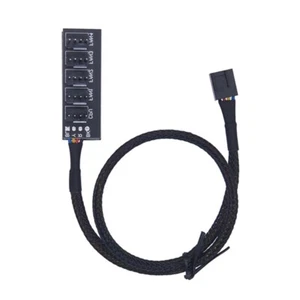 Centralized PWM Fan Control Adapter Hub Support Up to 5Port PC Fan Easy Installs - Picture 1 of 8