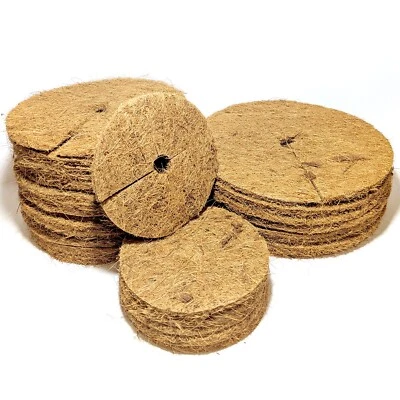 Moisture Retaining Coco Coir Disc Mulch Mats for Pots & Planters (12cm-70cm) - Image 1 of 2
