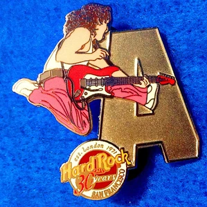 SAN FRANCISCO *EDDIE VAN HALEN* EVH MUSICIAN LETTER A SERIES Hard Rock Cafe PIN - Picture 1 of 1