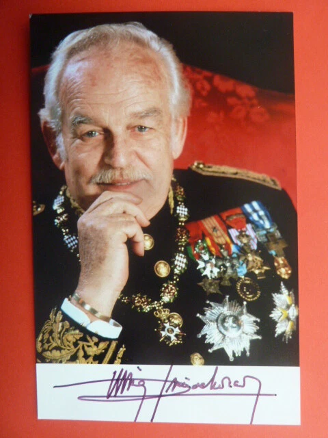 -ö- Fürst Rainier von Monaco † 2005, original Autogrammfoto (Audiopen)  - Bild 1 von 1