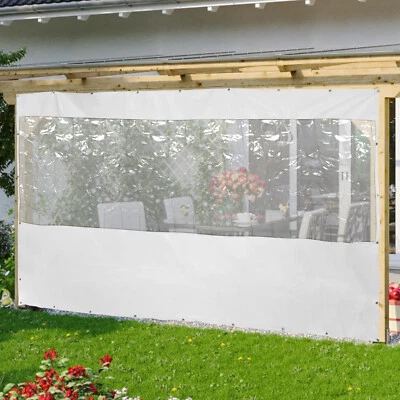 Toldo transparente duradero comercial toldo patio recinto cortina PVC impermeable Foto 1 de 4