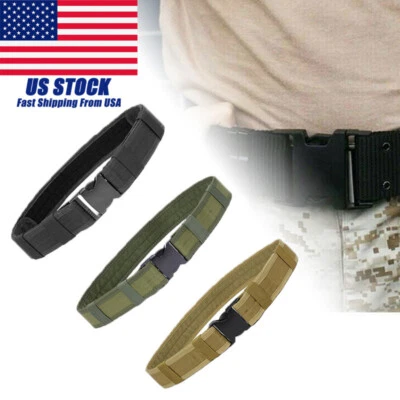 2 Inch Tactical Belt Military Nylon Belt Training Hunting Outdoor Waistband - Image 1 of 4