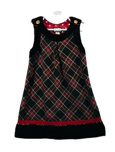 Kinder Place Mädchen kariertes A-Linien Kleid rot schwarz Größe 3t - Bild 1 von 6