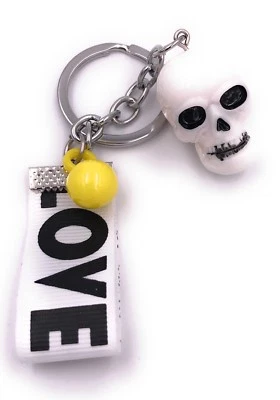H-CUSTOMS Love Tot Totenkopf Schlüsselanhänger Anhänger