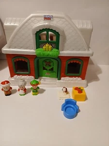 Fisher Price Little People North Pole Santa Cottage House With Figures Working - Picture 1 of 10