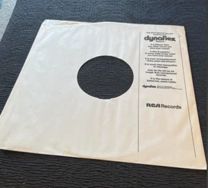 Innersleeve RCA Record dynaflex álbumes funda antipolvo vintage cubierta de papel inserto - Imagen 1 de 4