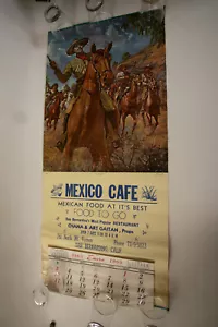 Mexico Cafe 1965 Calendar Poster (W12/JSF6) Print San Bernardino California - Picture 1 of 9