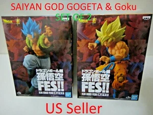 Dragon Ball Super Son Goku Fes Vol.13 SAIYAN GOD GOGETA & Goku Set of 2 NEW - Picture 1 of 5