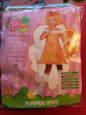  Girls Fruity Licious Pumpkin Spice Halloween Costume Size 3-4 Years  - Image 1 of 4