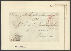 GB 1822 Free Front signed Benson MP Knaresborough Yorkshire - Picture 1 of 1