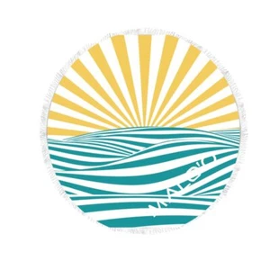 Round Beach Towel 60" Oversized Microfiber Cotton Quick-Drying Absorbent Soft - Picture 1 of 4