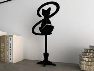 Cat With Big Tail - Silhouette Table Clock - Picture 1 of 6