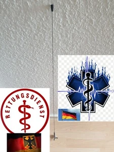 BOS Dach☆Funkantenne Länge 98,5 cm RETTUNGSDIENST FAHRZEUGE... - Bild 1 von 18
