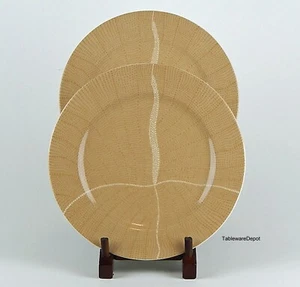 Calvin Klein NOMAD: Set(s) of 2 Salad Plates, MINT Condition! Tan, White - Picture 1 of 3