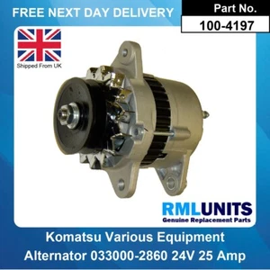 Alternador para Komatsu 0-33000-5870 6008215580 6008216120 6008216140 - Imagen 1 de 5