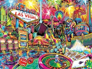 Jigsaw Puzzle Explore America Las Vegas Nevada Greetings 550 pieces NEW - Picture 1 of 1