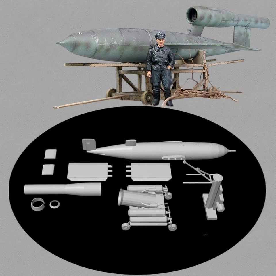 Kit maqueta para montar y pintar - Vehículo militar - Fieseler V1 bomb - 1/72 - Immagine 1 di 3