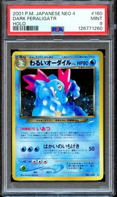 PSA 9 Dark Feraligatr Neo 4 #160 Destiny Japanese Pokemon Card Holo MINT - Image 1 of 2