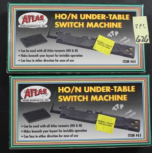 ATLAS- HO/N UNDER-TABLE SWITCH MACHINE #65 Set of 2 (626) - Picture 1 of 2