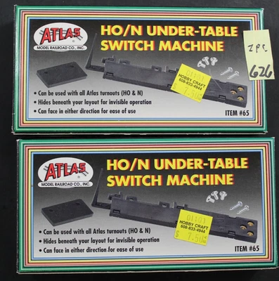 ATLAS- HO/N UNDER-TABLE SWITCH MACHINE #65 Set of 2 (626) - Image 1 of 2