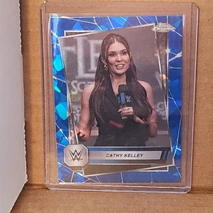 Cathy Kelley 2025 Topps Chrome WWE Blue Ice Smackdown Card - Picture 1 of 2