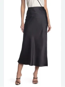 Club Monaco Women's Long Bias Skirt Purple Satin Siz12 Retail $179 Ot - Picture 1 of 7